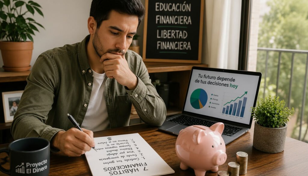 Hombre estudiando